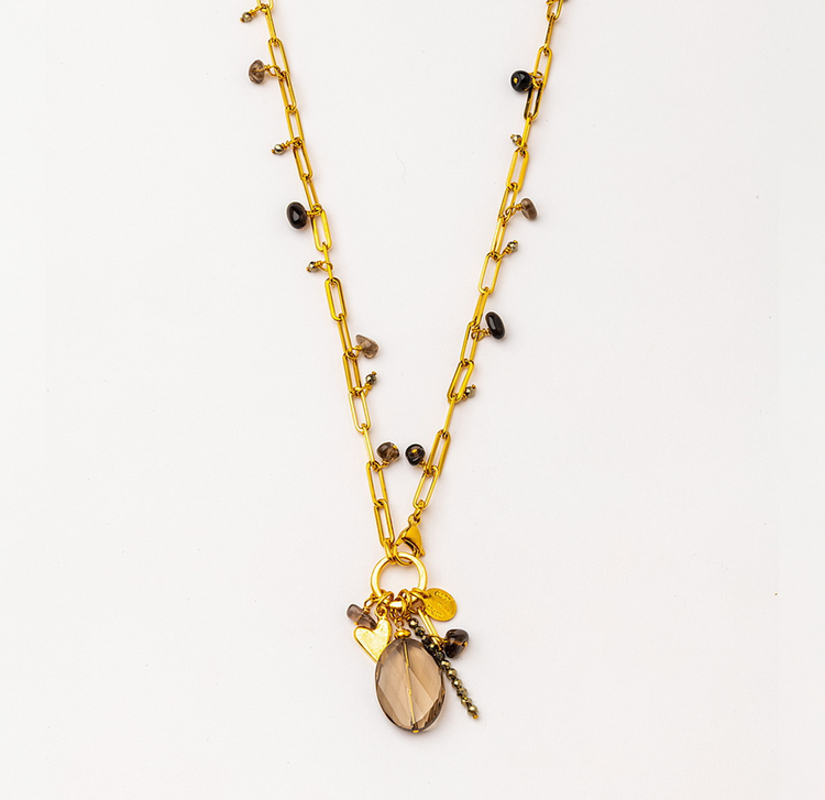 Mosaico Smoky Quartz Necklace