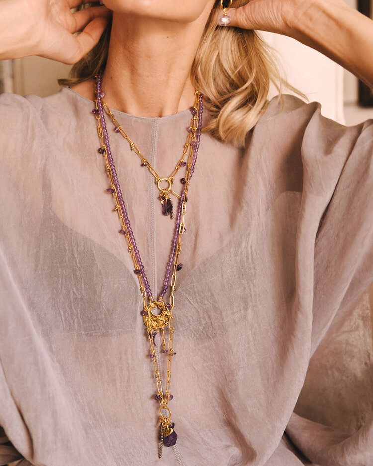 Mosaico Amethyst Necklace