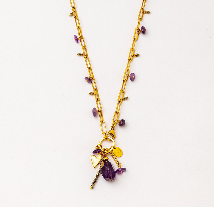 Mosaico Amethyst Necklace