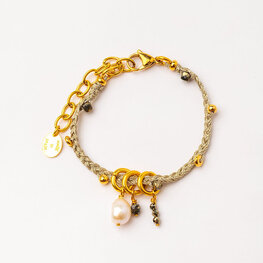 Nara Pearl & Pyrite Bracelet