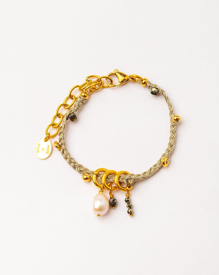 Nara Pearl & Pyrite Bracelet