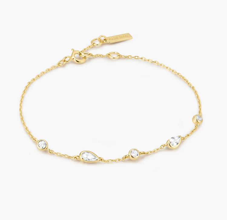 Round & Teardrop Station Bracelet