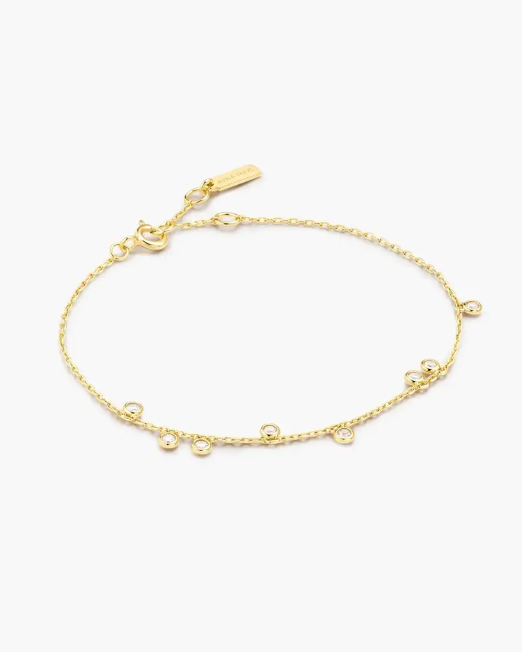 Bezel-Set Droplet Station Bracelet