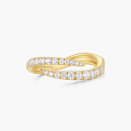 Spiral Pavé Adjustable Ring