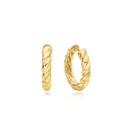 Twisted Rope Huggie Hoop Earrings