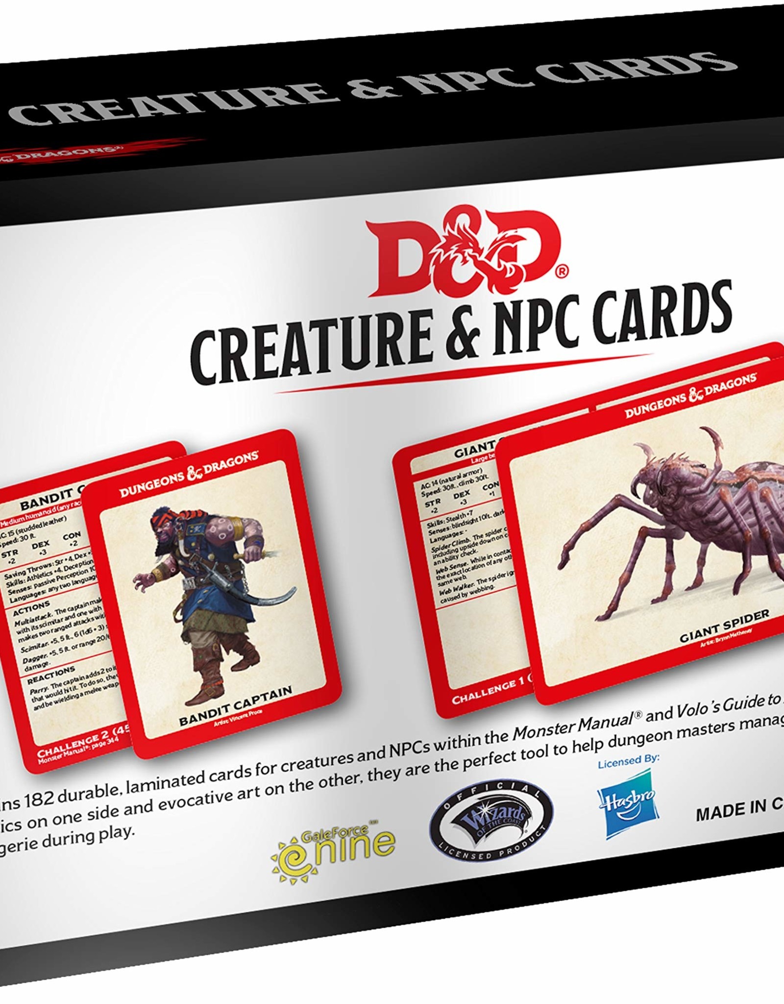 Wizards of the Coast D&D Creature  & NPC Cards