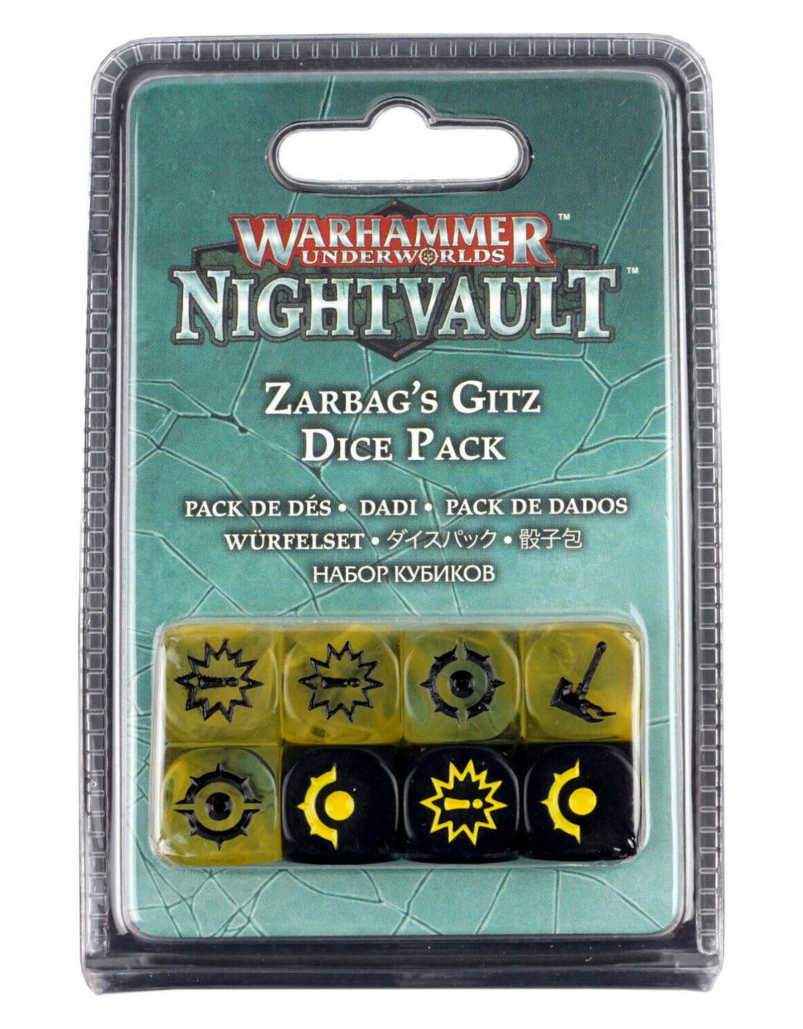 Games Workshop Warhammer Underworlds Nightvault: Zarbag’s Gitz Dice Pack