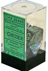 Chessex 7Ct Dice Set CHX26445 Gemini Black Grey/Green