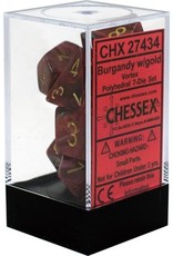 Chessex 7Ct Dice Set CHX27434 Vortex Burgundy/Gold