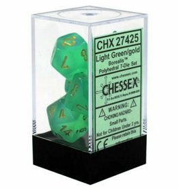 Chessex 7Ct Dice Set CHX27425 Borealis Light Green/Silver