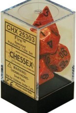 Chessex 7Ct Dice Set CHX25303 Speckled Fire