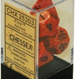 Chessex 7Ct Dice Set CHX25303 Speckled Fire