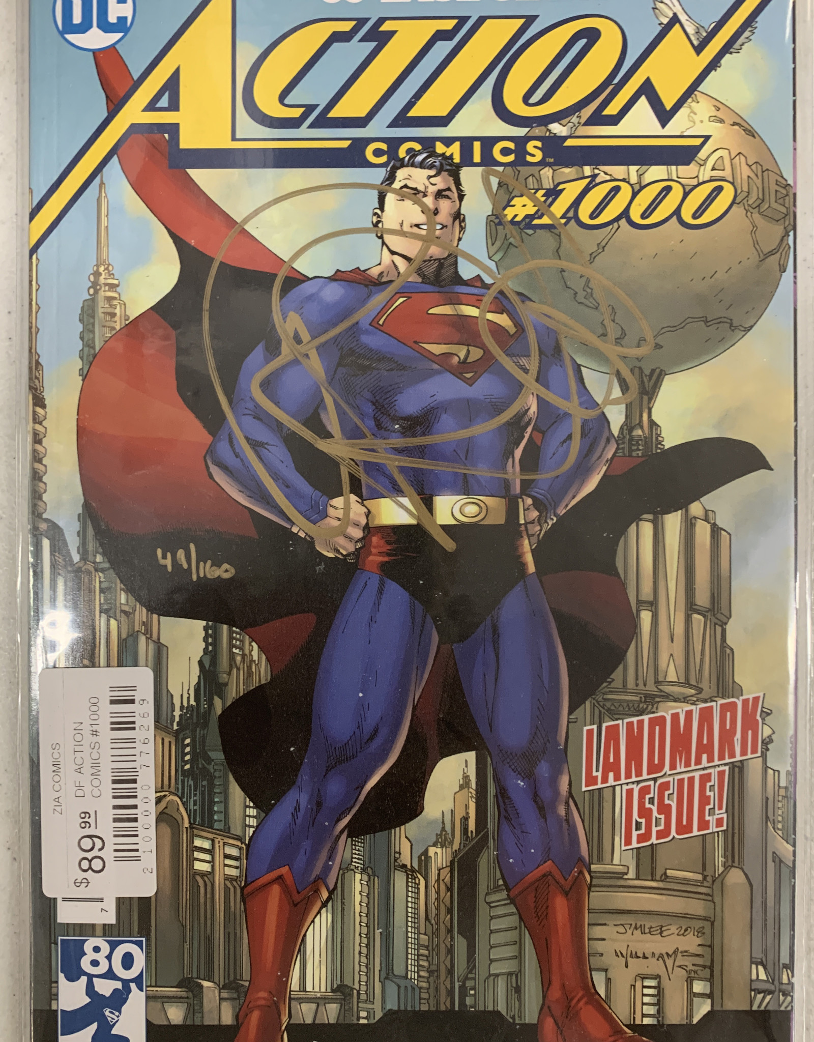DC Comics Action Comics #1000 Gold Signed by Brian Michael Bendis