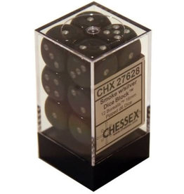 Chessex 16MM D6 Dice Set CHX27628 Borealis Smoke/Silver