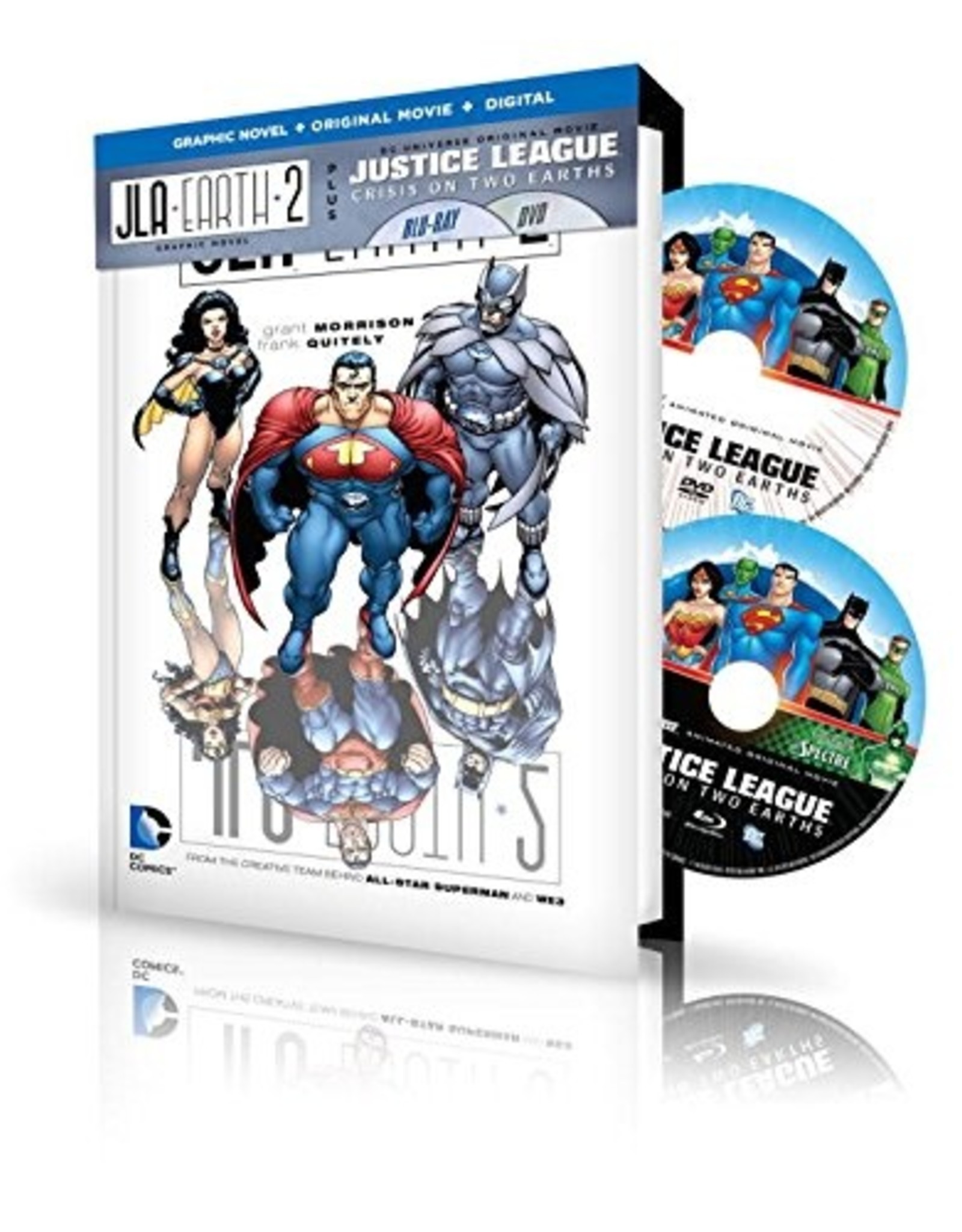 DC Comics JLA Earth 2 Hardcover Book & DVD Bluray Set