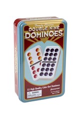 Pressman Double Nine Color Dot Dominoes in Tin