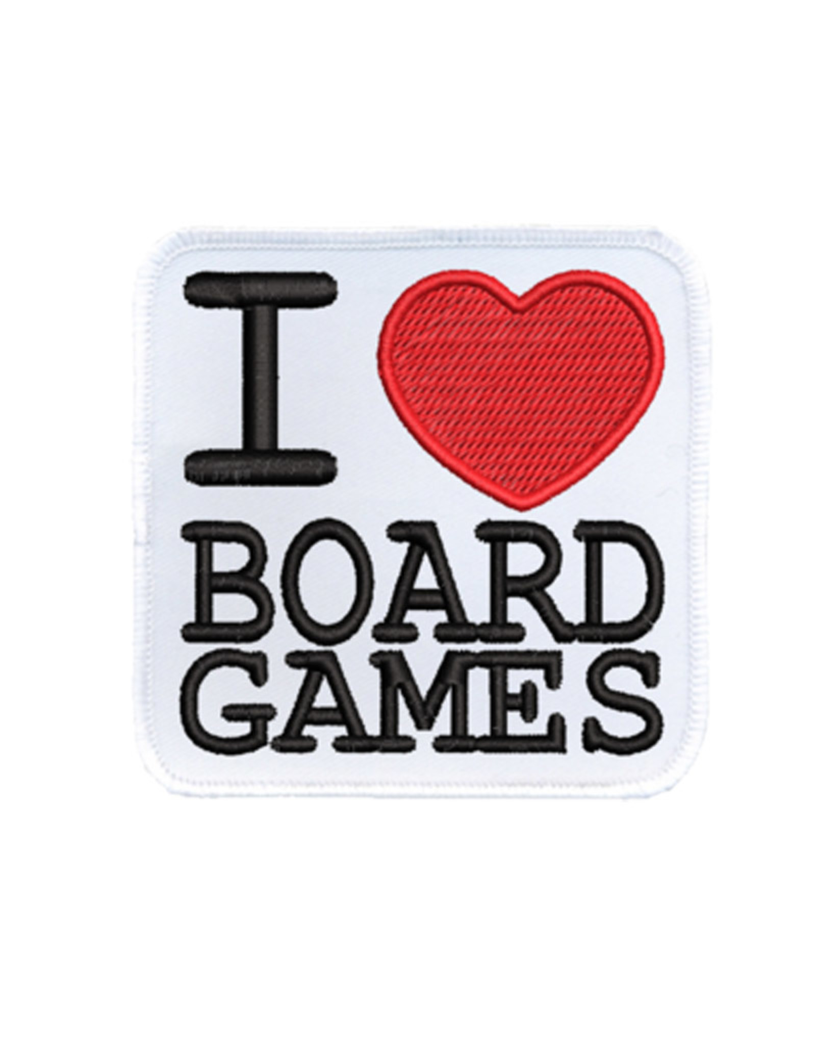Red King Co. I Love Board Games Iron On Patch