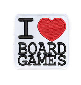 Red King Co. I Love Board Games Iron On Patch