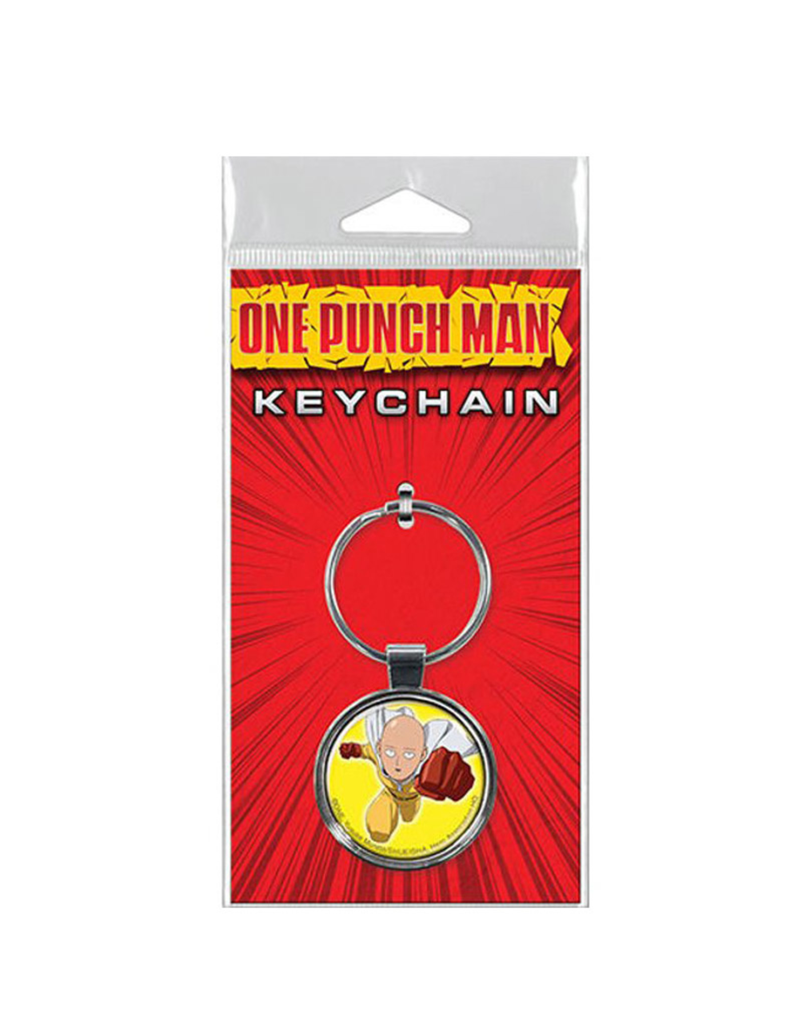 Ata-Boy One Punch Man On Yellow Keychain
