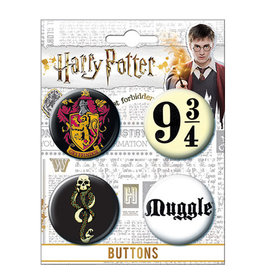 Ata-Boy Harry Potter (Set 3) 4 Piece Button Set