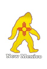 Brass Reminders Co. Inc. Mini New Mexico Flag Bigfoot Silhouette