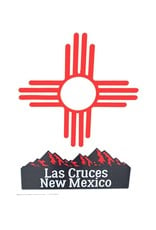 Brass Reminders Co. Inc. Red Zia With Las Cruces New Mexico Mountain