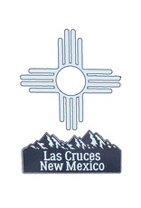 Brass Reminders Co. Inc. Mini White Zia With Las Cruces, New Mexico Mountain