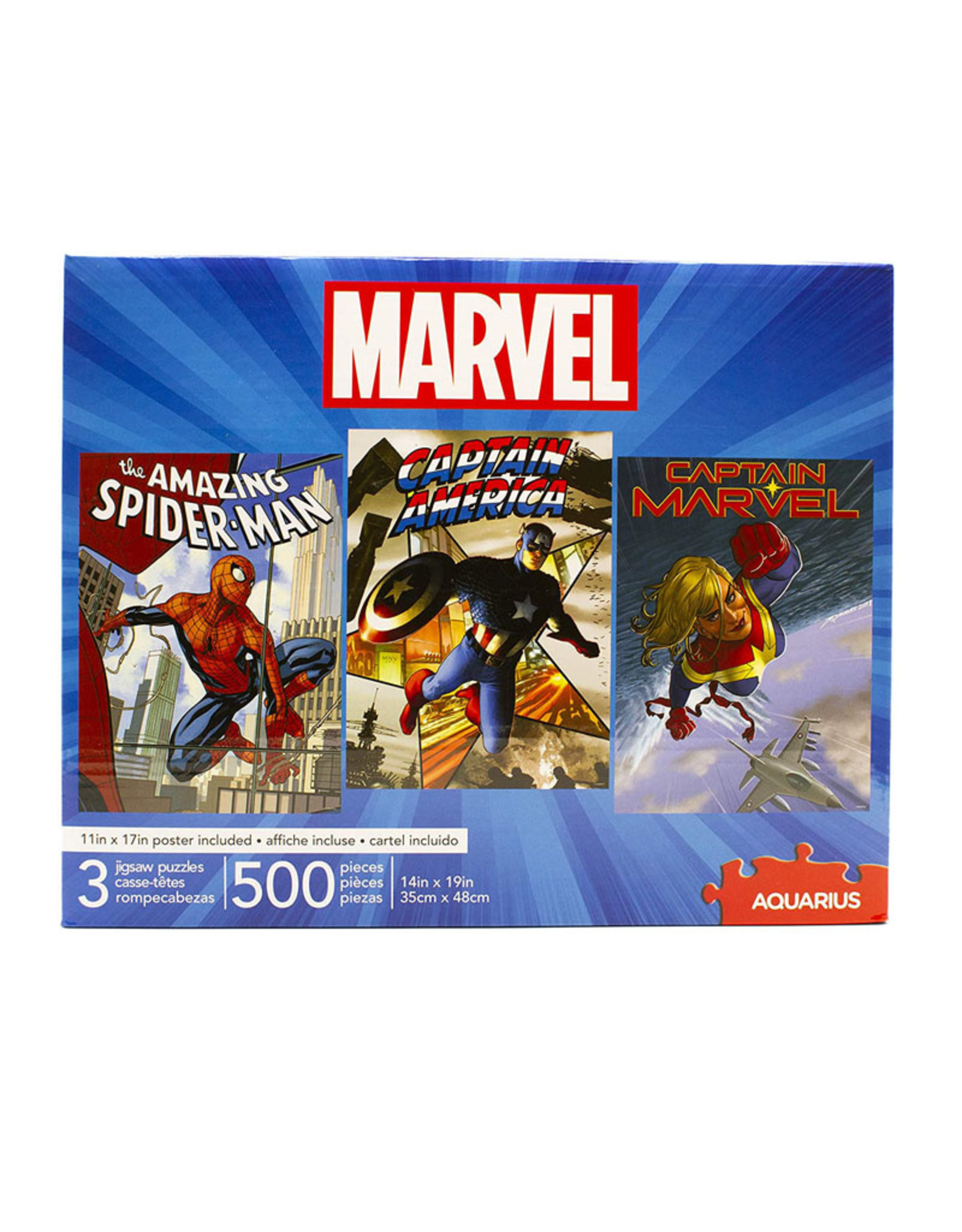 Aquarius Marvel Comics 3-in-1 500 Piece Puzzle