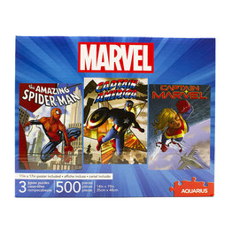 Aquarius Marvel Comics 3-in-1 500 Piece Puzzle