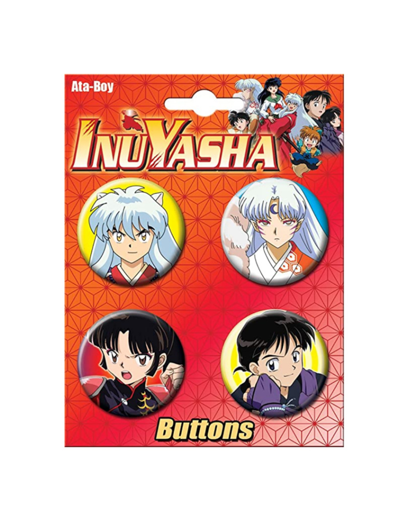 Ata-Boy Inuyasha 4 Piece Button Set