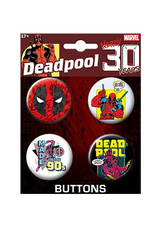 Ata-Boy Deadpool 30th 4 Piece Button Set