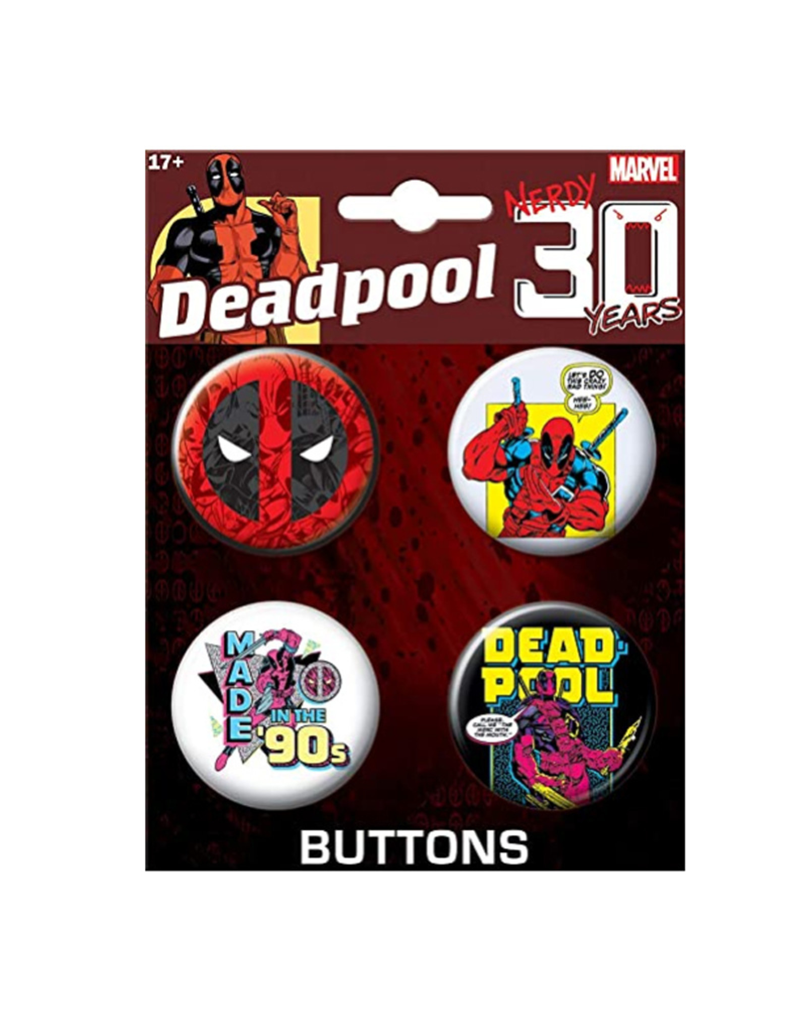 Ata-Boy Deadpool 30th 4 Piece Button Set