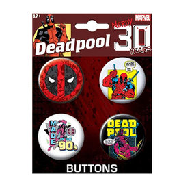 Ata-Boy Deadpool 30th 4 Piece Button Set