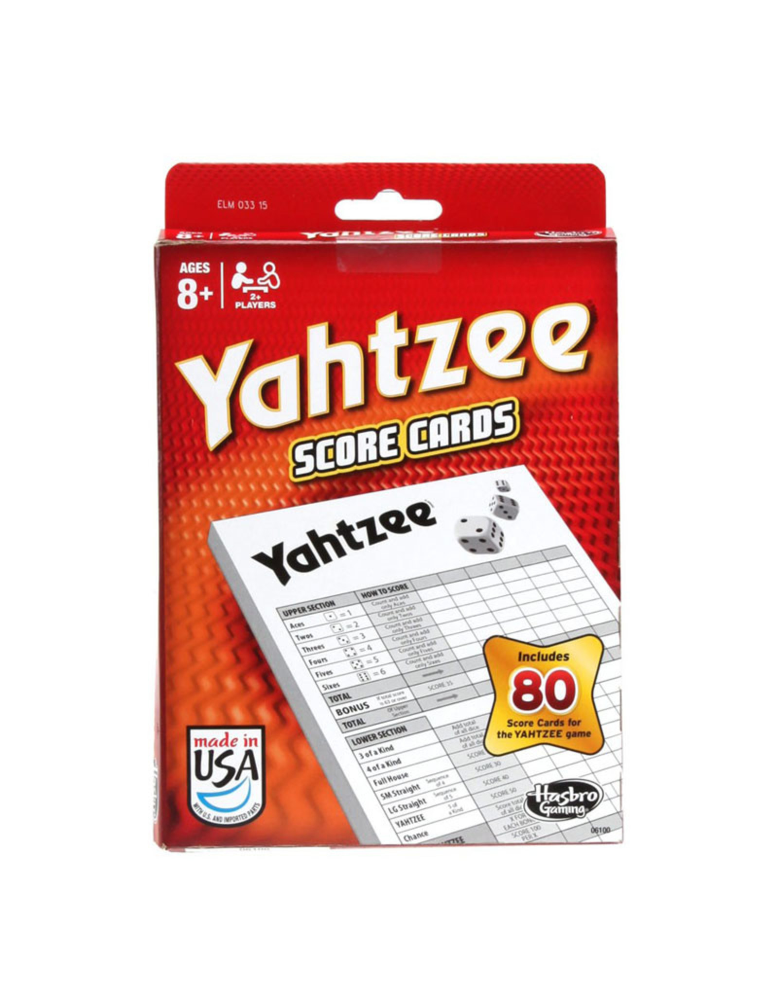 Hasbro Yahtzee Score Pads