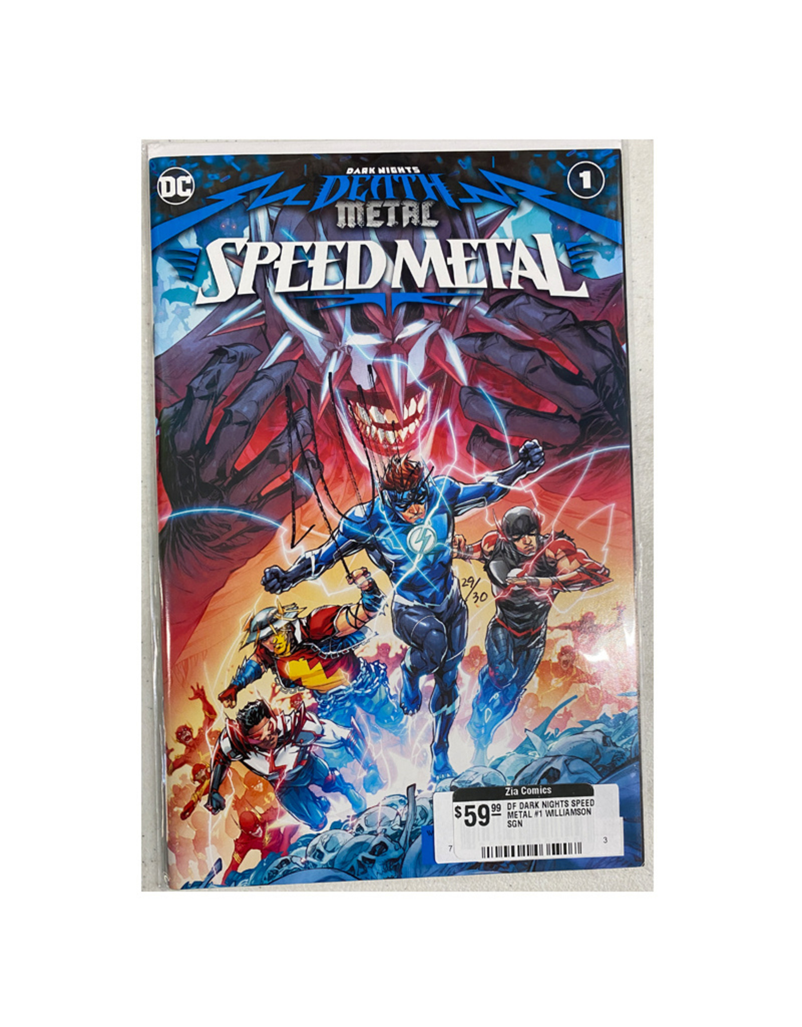 Dynamic Forces DF Dark Nights Speed Metal #1 signed by  Joshua Williamson with COA