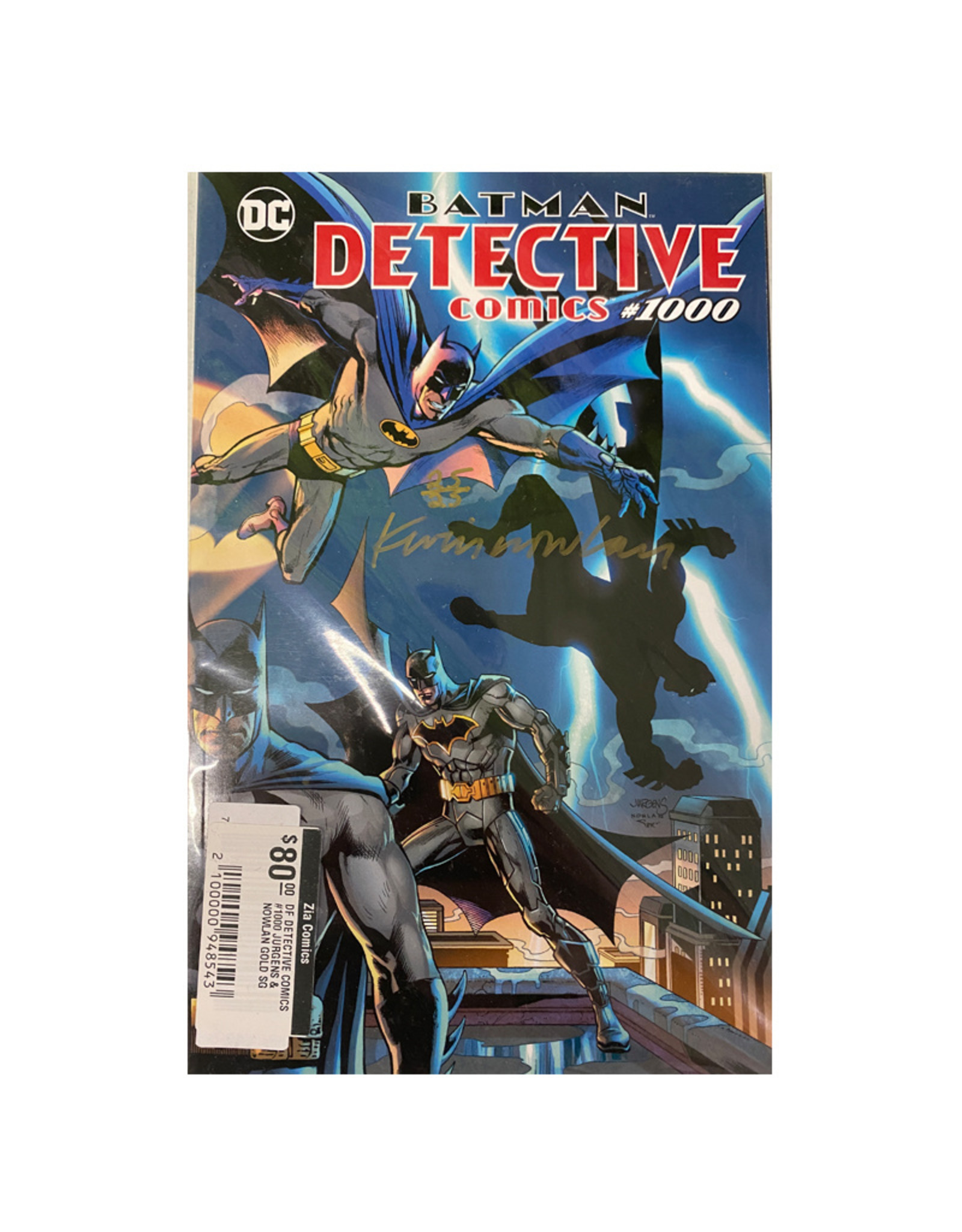 Dynamic Forces DF Detective Comics #1000 Jurgens & Nowlan signed in Gold