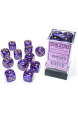 Chessex 16MM D6 Dice Set CHX27787 Borealis Royal Purple/Gold