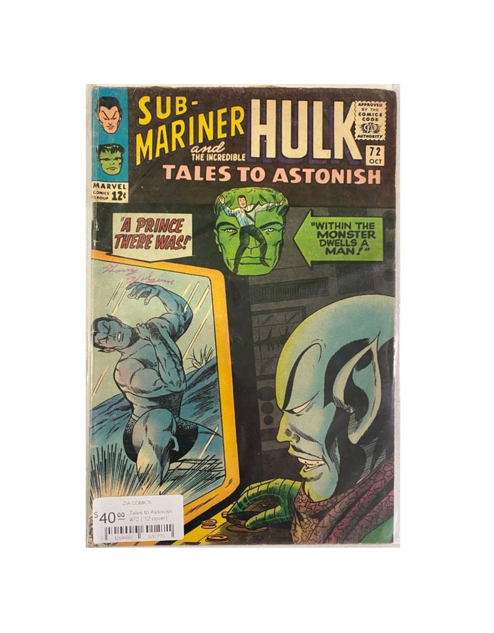 Marvel Comics Tales to Astonish #72 (.12 cover)