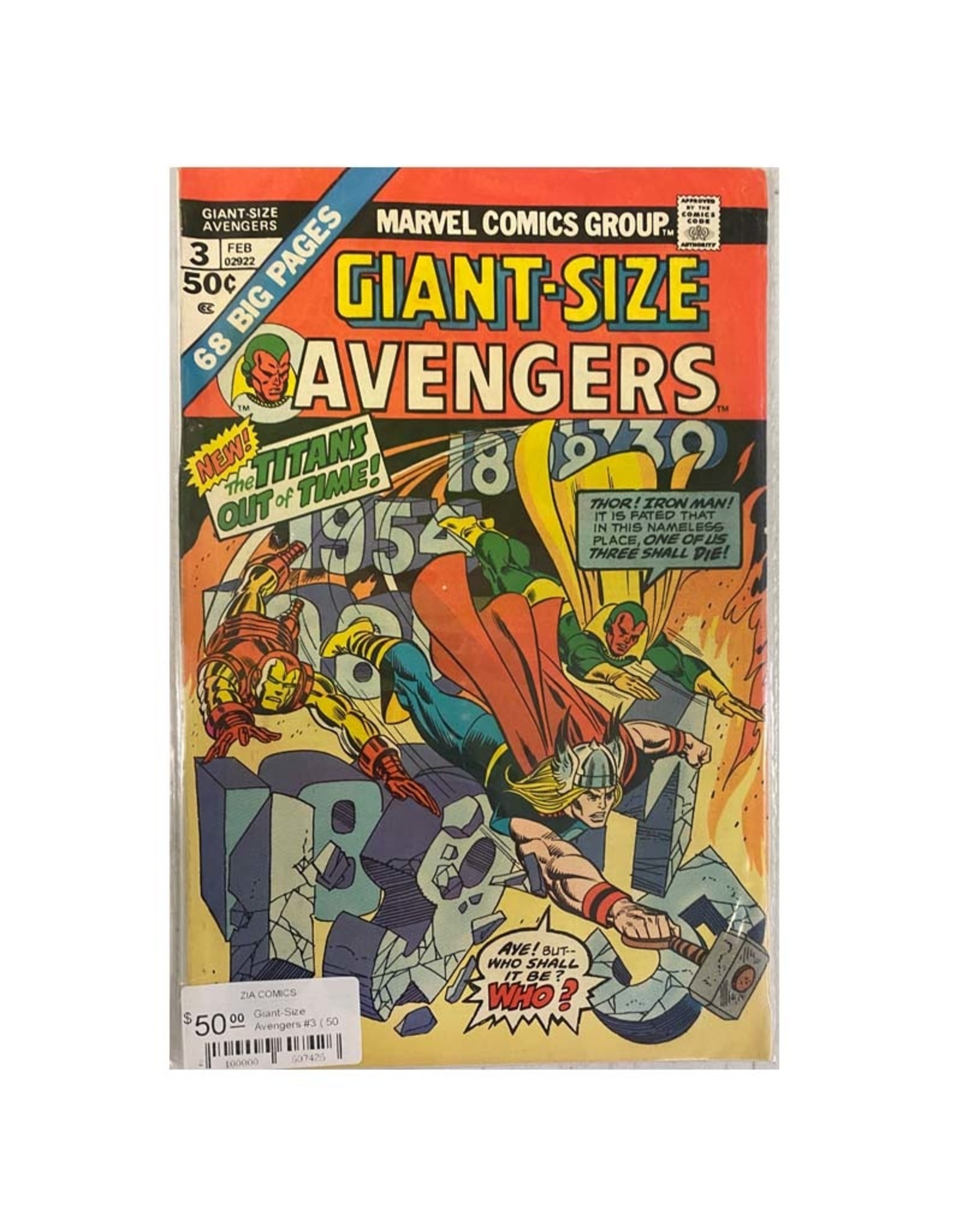 Marvel Comics Giant-Size Avengers #3 (.50 cover)
