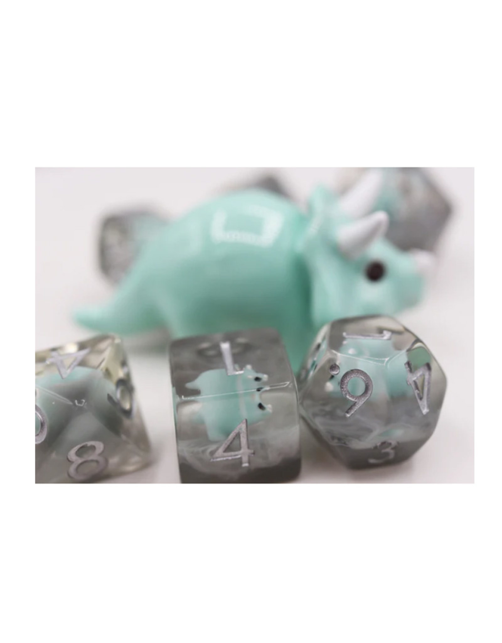 Foam Brain 7ct Dice Set: Baby Triceratops RPG Dice