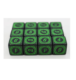 Foam Brain 12 Piece D6 Set: Magic Burst Green