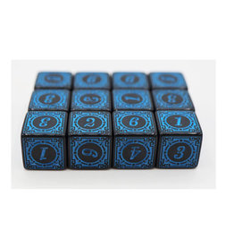 Foam Brain 12 Piece D6 Set: Magic Burst Blue