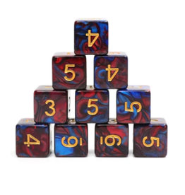 Foam Brain 12 Piece D6 Set: Blue Blood