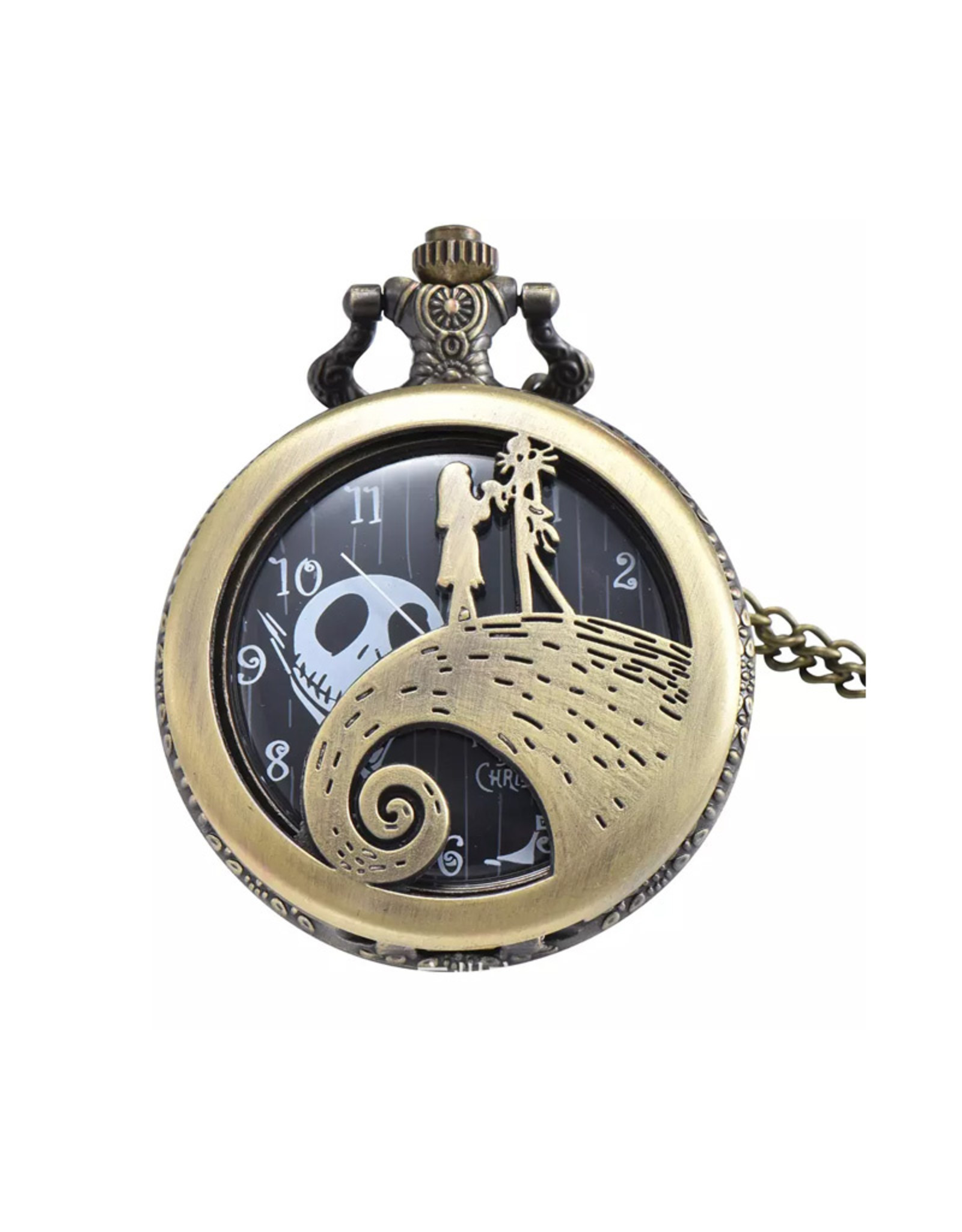 Alibaba Pocket Watch: Nightmare Before Christmas On the Hill Gold