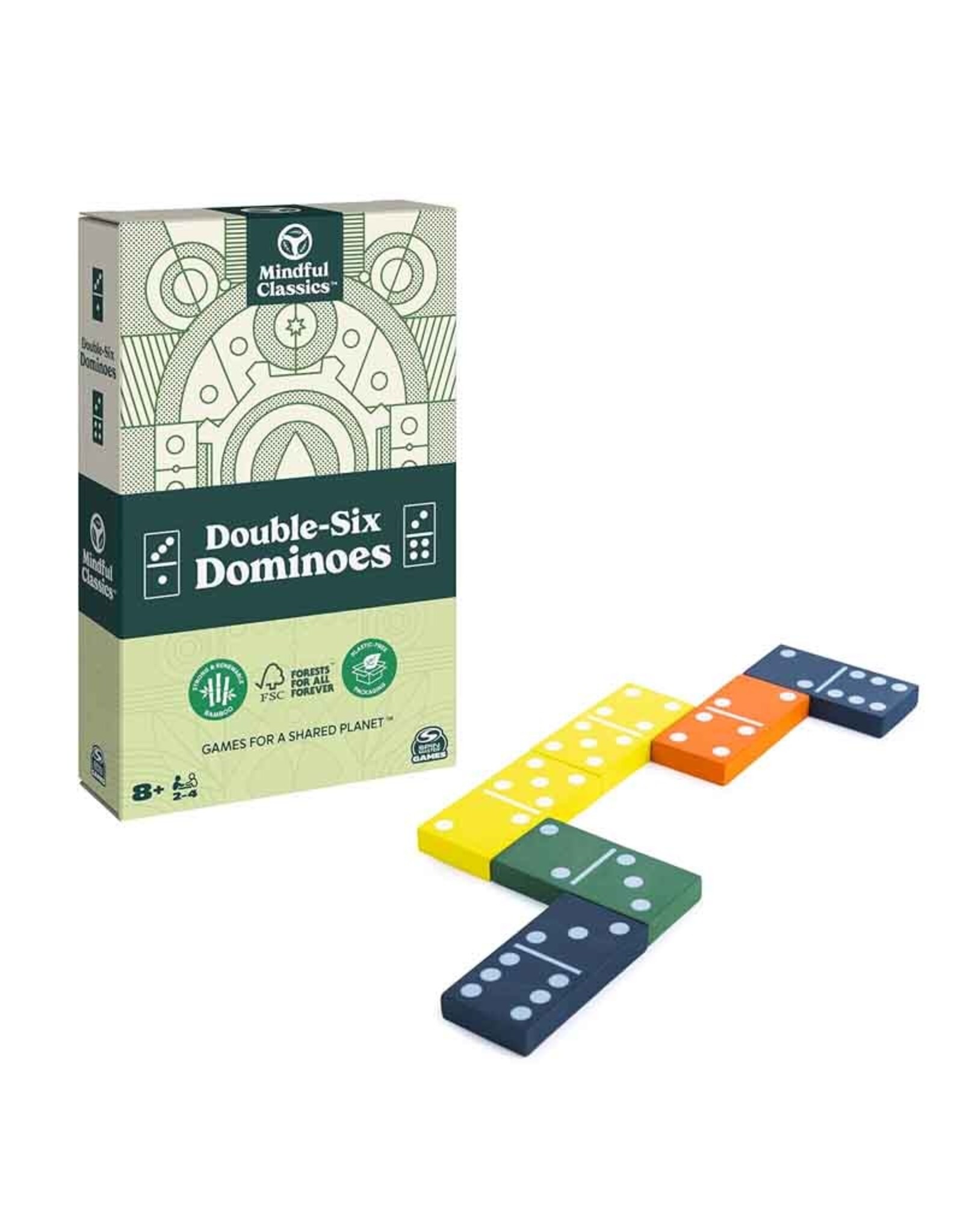 Spin Master Games Mindful Classics Dominoes: Double 6
