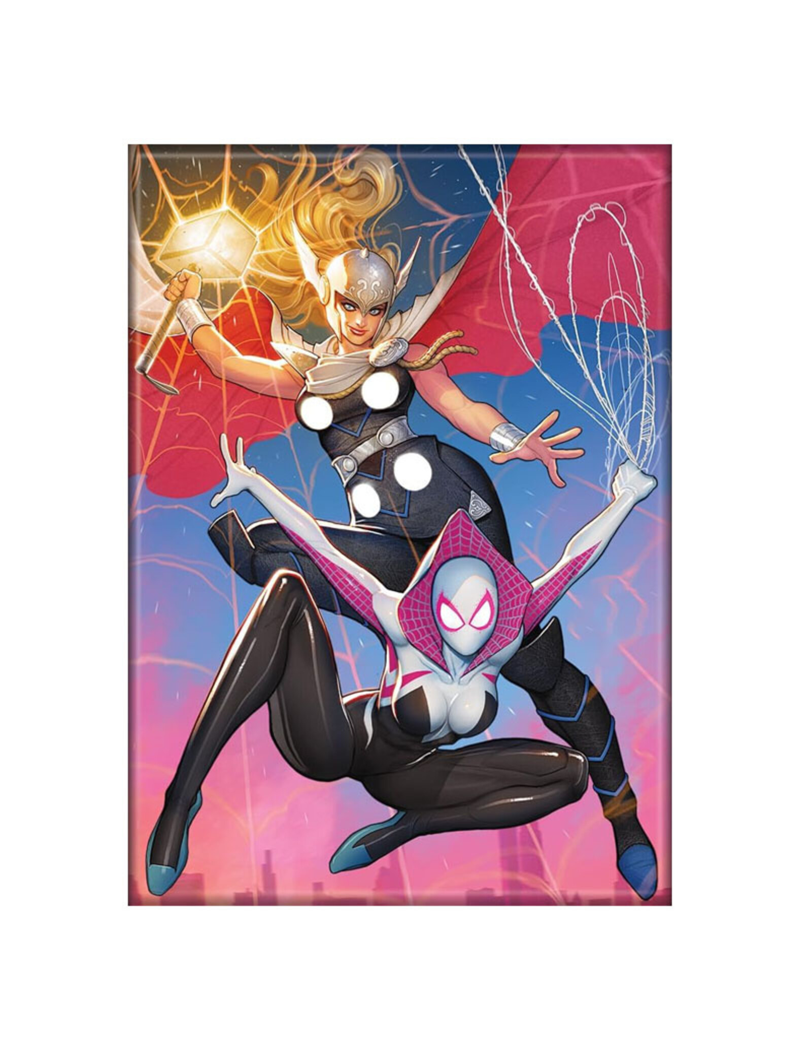 Ata-Boy Spider-Gwen With Thor Magnet
