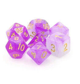 Foam Brain 7ct Dice Set: Purple Milky RPG Dice