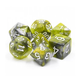 Foam Brain 7ct Dice Set: Green Flow RPG Dice