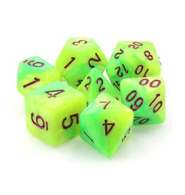 Foam Brain 7ct Dice Set: Monster Snot RPG Dice