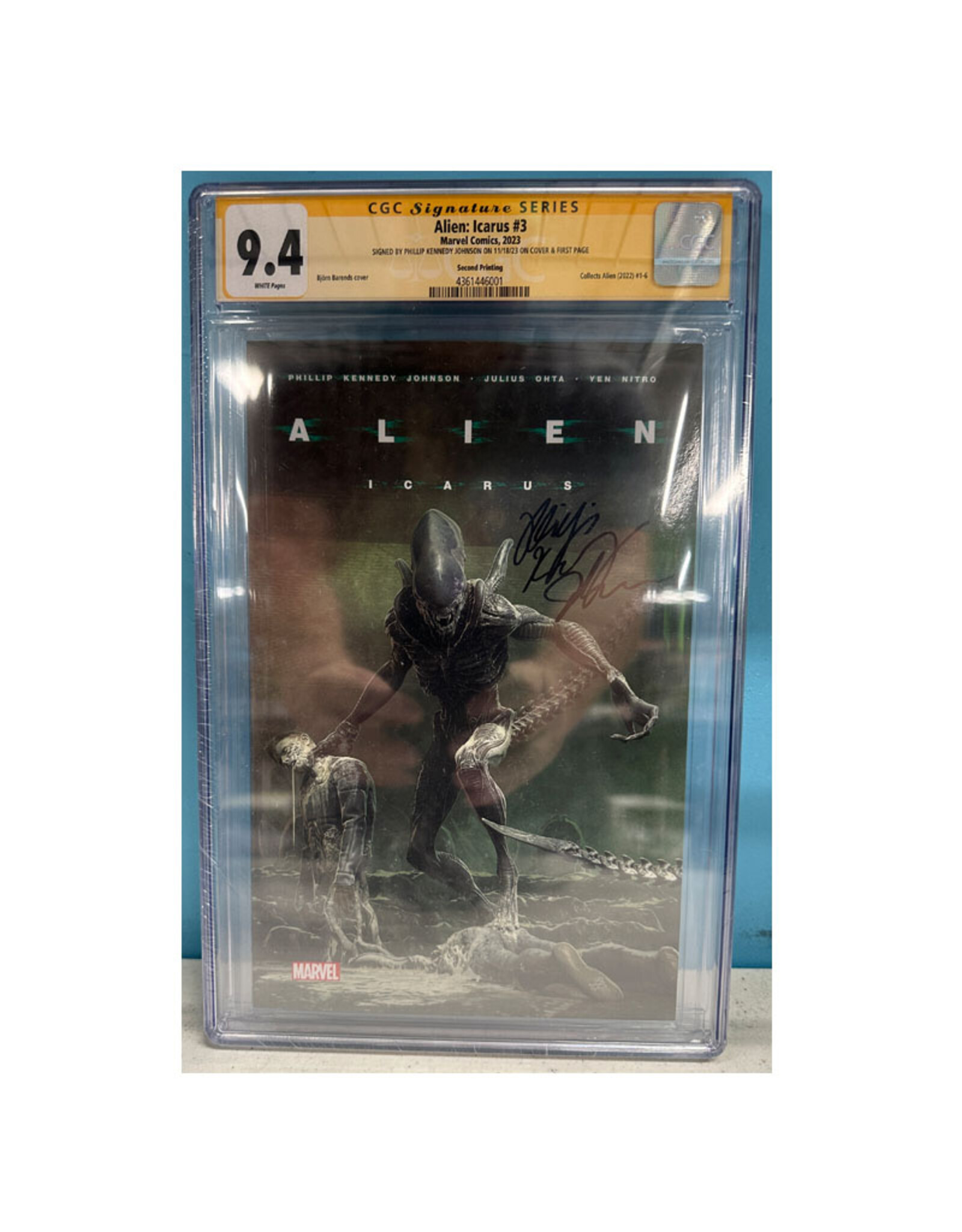 Image Comics Alien: Icarus #3 CGC Graded 9.4 signed by Phillip Kennedy Johnson